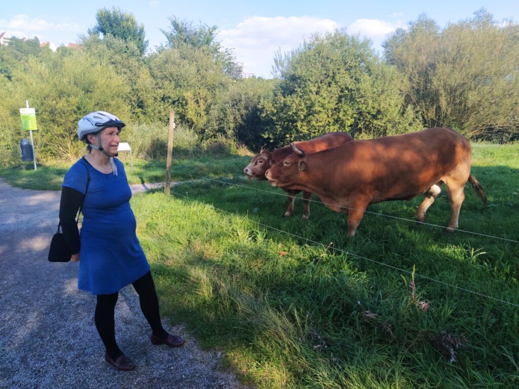 Gundula im am Rande des Neckarbiotops Zugwiesen